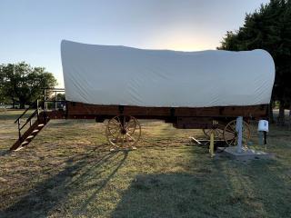 Cozy Covered Wagon for a Unique Glamping Experience in Beaumont, Kansas - 4