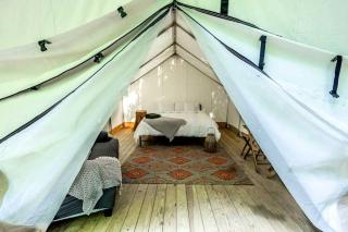 King Deluxe Glamping Tent w/ Private Raised Deck, Fire Pit, Gas Grill, Pet-Friendly Stay in Broadalbin, New York - 7