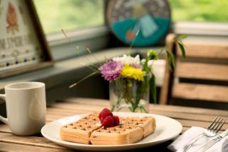 Boutique Queen Suite Glamping Tent with Two Queen Beds, Patio Dining, Grill, Pet Friendly in Broadalbin, New York - 3