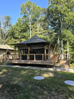 Safari Tent Glamping with Firepit & Screened Porch in Voluntown, Connecticut - 0