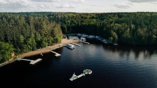Spacious Cabin-Style Houseboat with Water Slide and Upper Deck Views Near Birch Lake, Babbitt, MN - 1