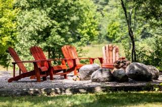 Cozy Family Deluxe Glamping Tent w/ Private Deck, Fire Pit Nights & Grill Ready in Broadalbin, New York - 6