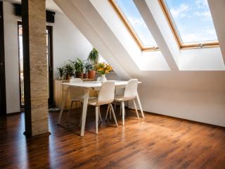 Dwupoziomowy apartament z garażem i ochroną, obok przystanku, zielony i spokojny dla rodzin - 9