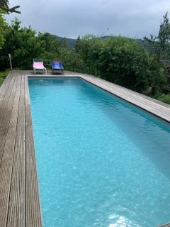 Ferienwohnung Apartment Doppelzimmer in der Villa Naturpark Rheinblick, ruhig, Aussicht, Pool - 9