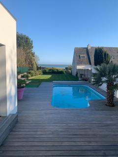 villa piscine vue Petite mer de Gâvres - 9