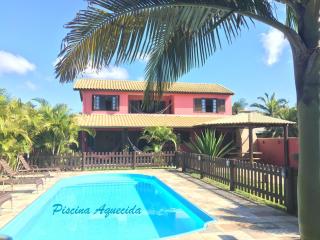 Linda residência pé-na-areia, 5 suítes, ar-condicionado, piscina aquecida, adaptada para cadeirantes - 0