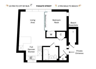 Heavenly Pad beach retreat studio 300m to beach with fast links to city centre - 6