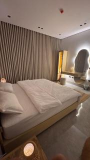 One bedroom and a living room with a bohemian style - 7