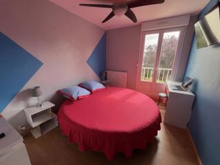 Chambre avec lit rond king size insolite, proche TGV, parking gratuit - 0