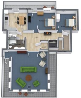 Neu! Penthouse-Wohnung mit Dachterrasse in der Bremer Innenstadt - 3