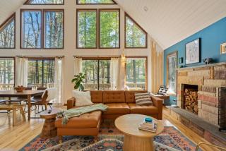 A-Frame Hot Tub Hike Firepit Design - 1