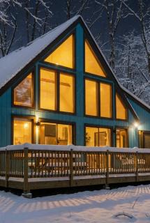 A-Frame Hot Tub Hike Firepit Design - 1