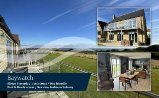 Baywatch - Seaview and Balcony - Part of the The Bay Filey Holiday Village with pool, gym and direct beach access, pub, restaurant, tennis and meadows walks - 0