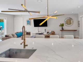 Designer Beach House with Heated Pool, Walk to Sand - 1