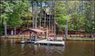 Lakefront home with private dock two decks kayaks & AC - 0