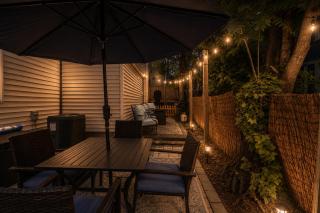 5 min walk to Asbury Park, 4 beach badges, firepit, grill, porch, cool AC - 9