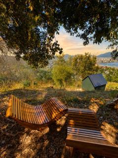AJACCIO, Dormir sous les étoiles, cabanon à toit ouvrant, vue mer et montagne - 7