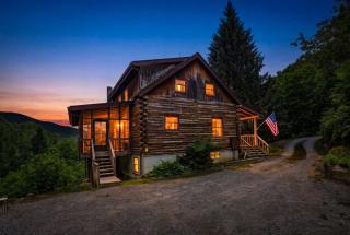 Mountainside Log Cabin w Private Waterfall access - 1