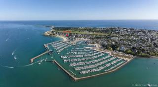 Appartement triplex pieds dans l eau avec terrasse pleine vue mer face plage de sable fin du Porigo 4 chambres 10 voyageurs à pied du nouveau Port Haliguen restaurants commerces et ecole de voile Quiberon presqu ile Morbihan Bretagne Sud - 5