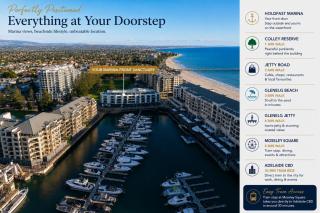 Luxury Glenelg Marina Retreat | Sheltered Balcony - 3