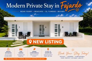 Modern Private Stay in Fajardo, PR - NEAR FERRY - BEACHES - EL YUNQUE - BIO BAY - 0