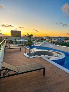 Flat Moderno Praça 19 Piscina Rooftop Porto de Galinhas 5 minutos do centro e 3 minutos Piscinas naturais - 0