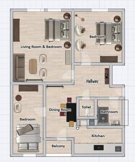 New Oldtown Apartment near St Martin Cathedral, AC, Balcony - 3