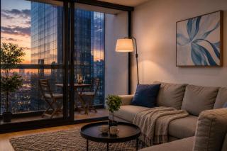 Sky High 3-Bedroom Central Apartment with City Views and Parking - 1