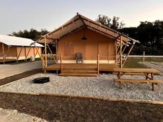 Double Deluxe Safari Tent with Fire Pit and Hammocks in Basinger, Florida - 0