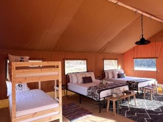 Double Deluxe Safari Tent with Fire Pit and Hammocks in Basinger, Florida - 6