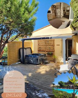 LeMasBlanc, détente au calme à 10min de Carcassonne, terrasse, jacuzzi et piscine privé, petit-déjeuner - 8