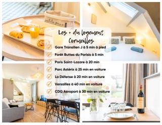 PAR EASY- Grand Duplex- Gare Transilien J à 5 min à pieds - 9