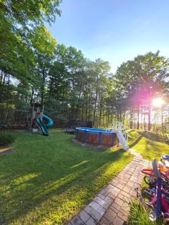 Modern Woods Pocono Cabin with Pool and Fire Pit - 2