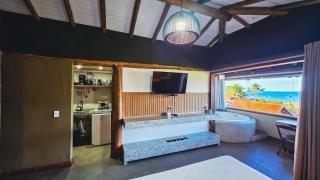 Studio Moderno com Vista pro mar com hidromassagem e churrasqueira privativas e Piscina aquecida na área comum - 2