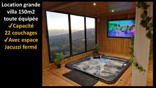 Le Belvédère du Piton Hyacinthe grande villa capacité 22 personnes avec vrai jacuzzi billard trampoline babyfoot - 0