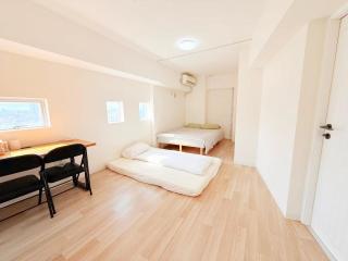 Shinjuku Kabuki Youth Hostel#New Sunshine Room#50 second walk from Higashi Shinjuku subway#Automatic locking door at entrance#新宿1 - 8