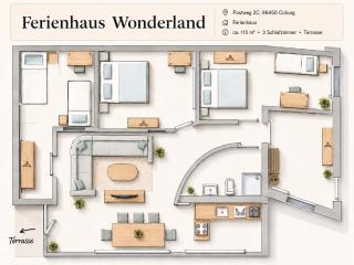 "Ferienhaus Wonderland in Coburg" - mit Terasse und Parking - 8