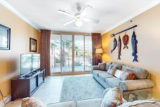 Cute coastal condo with lazy river Gulf view hot tub & gym - near the beach - 0