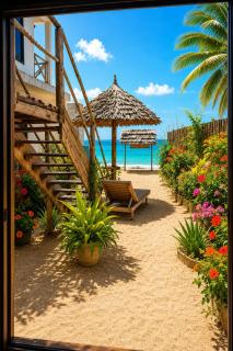 Zanzibar beach escape&Ocean View & High-Speed Wi-Fi - 7