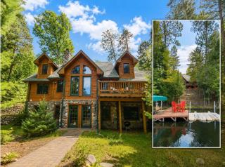 Luxury Log Home W Sandy Frontage Private Dock Year-Round trails - 8