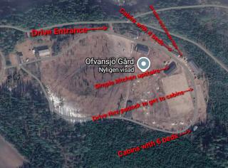 Ofvansjö Gård , Enkel stuga för övernattning på ett fd militärområde - 9