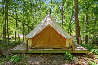 Forest Glamping Retreat with Hot Tub & Fire in Red River Gorge, Wooded with Full Bath House - 4