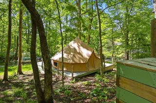 Forest Glamping Retreat with Hot Tub & Fire in Red River Gorge, Wooded with Full Bath House - 3