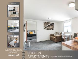 Modern Serviced Apartments in St Helens with Free WiFi Ideal for Leisure or Work Stays by North West Accommodation - 0