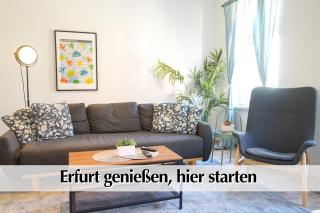 Ihr Rückzugsort in Erfurt - Großzügiges Altbau-Apartment mit 2SZ, Kingsize Betten, Nobilia Küche, 55 Zoll Smart-TV, 250Mbts WiFi, kostenloses Parken - Nur wenige Minuten vom Zentrum und Nordstrand entfernt - Kostenloser Waschraum im Gebäude - 9