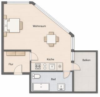 Zentral gelegenes 1,5 Zimmer Studio von Apart Living Sindelfingen - 1