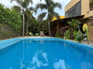 Jungle pool house Bird mural Ricaurte - 1