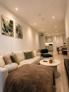 Luxury 1 bedroom apartment- Amazing city skyline views- free parking- pool table- city centre - 6