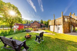 Ferienhaus Bimmelbahn- Familienferienhaus 100 m am Dampflokbahnhof Sauna Trampolin Spielezimmer - 6