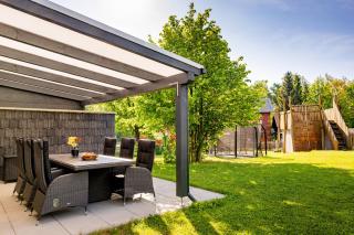Ferienhaus Bimmelbahn- Familienferienhaus 100 m am Dampflokbahnhof Sauna Trampolin Spielezimmer - 7